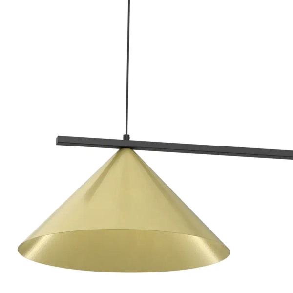 Podwójna lampa wisząca CAPITAL MLP0941 do jadalni czarno-złoty