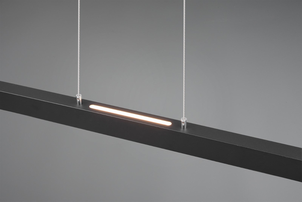 LAMPA wisząca BELFAST 375510432 Trio metalowa OPRAWA belka ZWIS LED 44W 3000K ściemnialny czarny