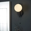 Ścienna lampa kula L&-194081 Light& z włącznikiem IP44 czarna