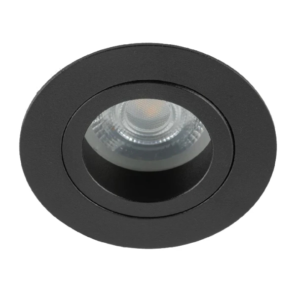 Oczko sufitowe lampa Aura 10571 okrągła regulowana czarny