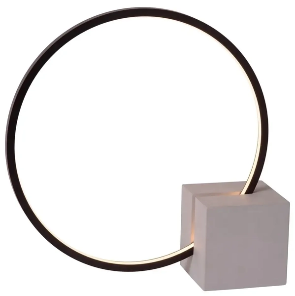 Stołowa lampa na szafkę CIRKELIS 05555/06/30 LED 6W ring czarny biały