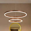 Salonowa lampa wisząca CGCOFF6040 Copel LED 50W 3000K pierścienie brąz