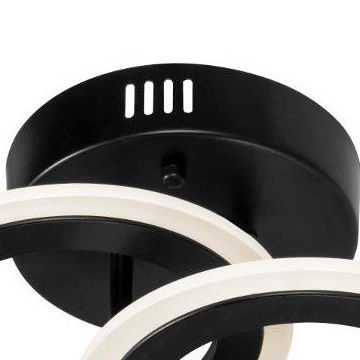 Ledowa lampa sufitowa W1706-2S plafon okrągły 36W 3000K ringi czarne