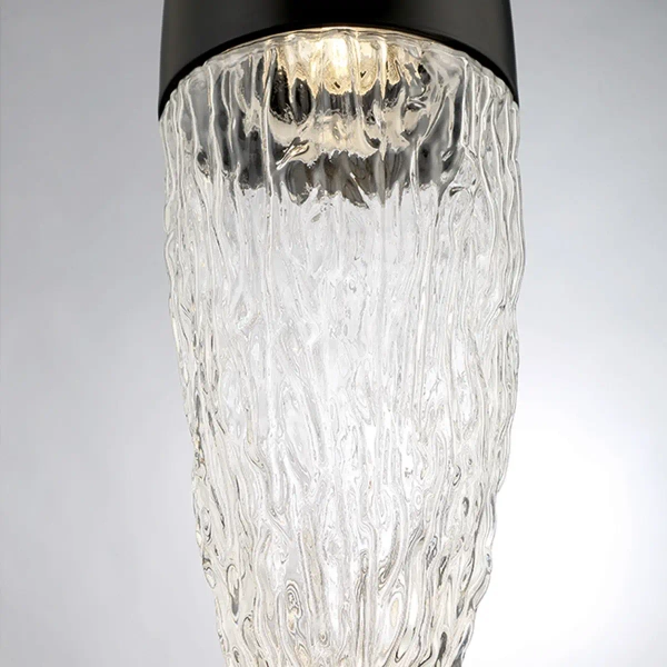 Salonowa lampa wisząca Ecrou QN-ECROU-1P-BK LED 10W 3000K szklana czarny