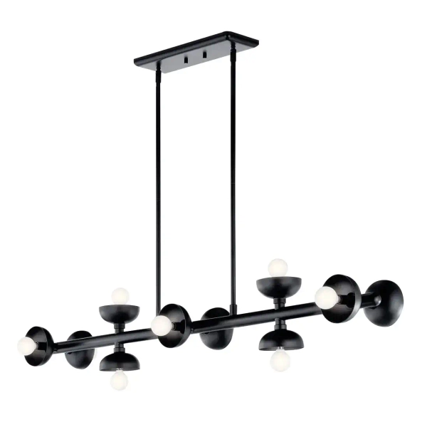 Podłużna wisząca lampa Palta KL-PALTA-LP10-BK belka czarna