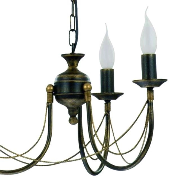 LAMPA wisząca ARES 204 Nowodvorski metalowa OPRAWA świecznikowa zwis pałacowy na łańcuchu maria teresa czarny złoty