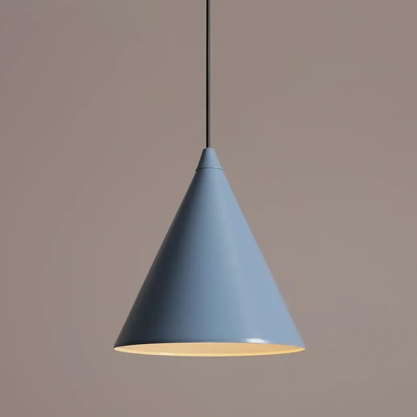 Stożkowa lampa wisząca Form 1108G16 Aldex do przedpokoju niebieska