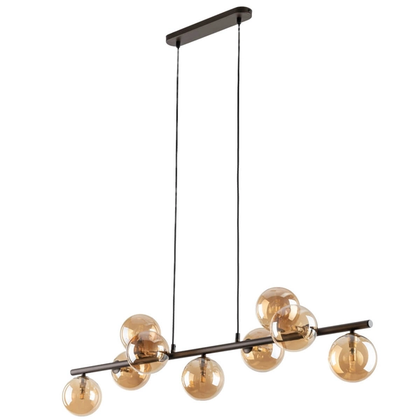 Lampa wisząca do kuchni Estera 4340 bombki kule bursztynowa brązowa