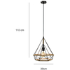 Druciana LAMPA wisząca 8802/1 ZWIS - 06 Elem metalowa OPRAWA industrialny ZWIS loftowy czarny