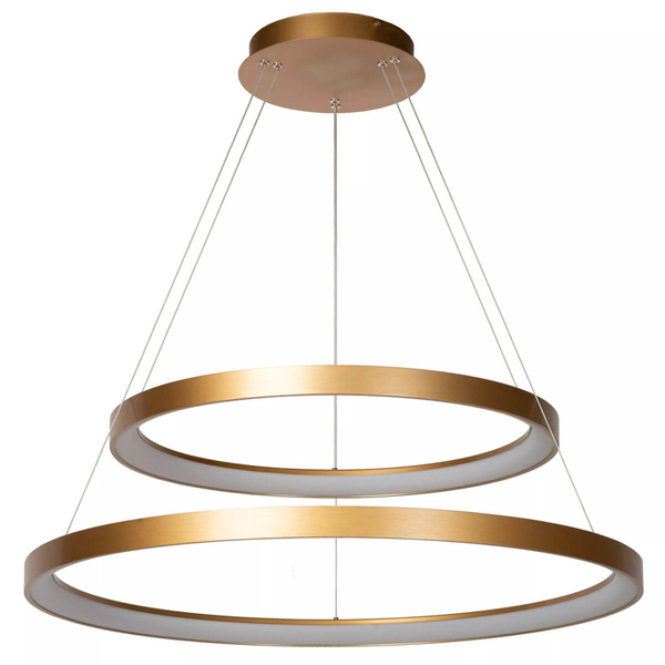 Sypialniana lampa wisząca Vidal LED 92W 2700K złote pierścienie