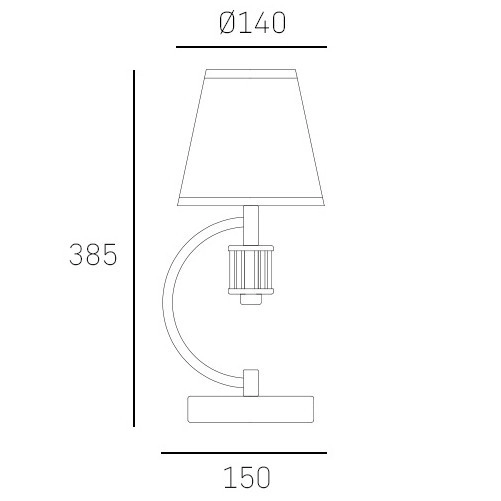 Abażurowa LAMPA stojąca LIVERPOOL T01193CH Cosmolight klasyczna LAMPKA biurkowa do sypialni biała