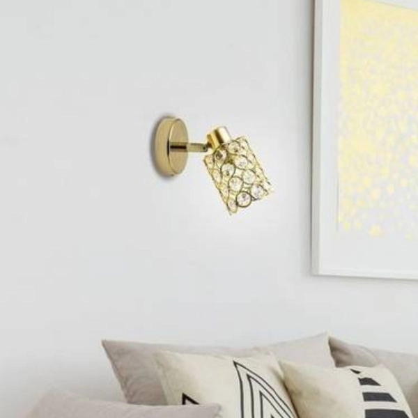 Kinkiet ścienny glamour York 91-70098 Candellux kryształki mosiądz