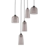 Szklana sufitowa lampa TAVENCO LE45214 LED 24W 3000K czarna różowa