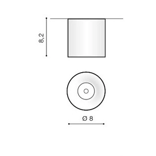 Pokojowa lampa sufitowa Mane biała tuba LED 10W nowoczesna