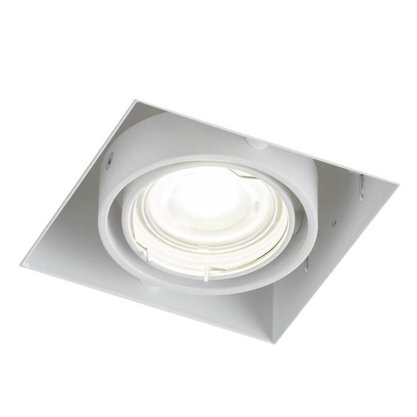 Wpuszczana LAMPA sufitowa OMURA 7308 Shilo podtynkowa OPRAWA kwadratowa metalowy wpust biały
