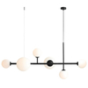 Wisząca lampa DIONE 1092K1 Aldex modernistyczna kule szklane sticks czarne