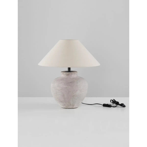Lampka nocna ceramiczna BELUNCA LE45281 na komodę beżowa