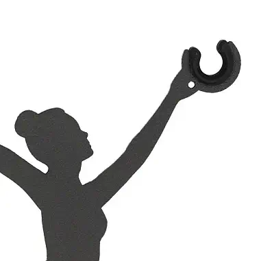 Dekoracyjny regulator do przewodów BALLERINA 11802 czarna