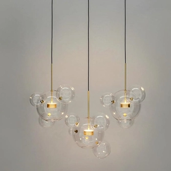 Jadalniana lampa wisząca MSE1501100541 LED 42W 3000K przezroczysta złota