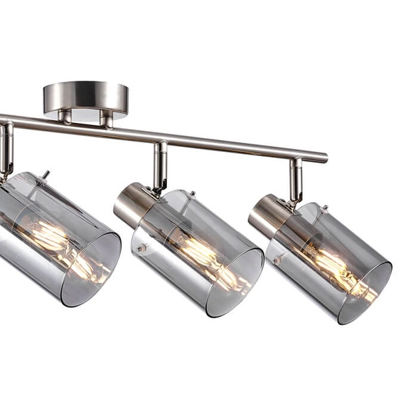 Przysufitowe tuby Sardo SPL-5581-4-SC-SG Italux szkło szary srebrny