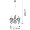 Wisząca lampa latarnia ENNA 7860 Rabalux retro zwis miedziana czarna