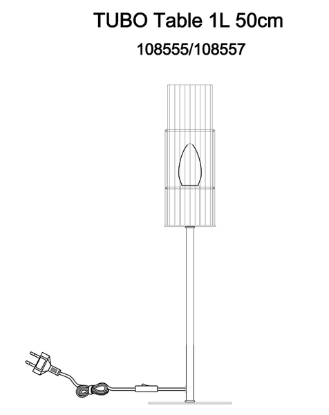 Szklana lampka na stół Tubo 108557 Markslojd tuba srebrna