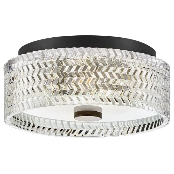 Glamour sufitowa lampa Elle HK-ELLE-F-S-BK kryształowa czarna