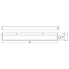Podłużna lampa ścienna ROCCO 283916006 Trio LED 8W 3000K IP44 srebrna