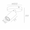 Nasufitowa lampa tuba RITMO 09942/01/30 do salonu czarna