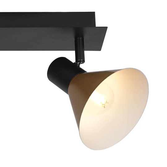 Kuchenna lampa sufitowa Alvaro 3158 regulowana nad stół czarna złota