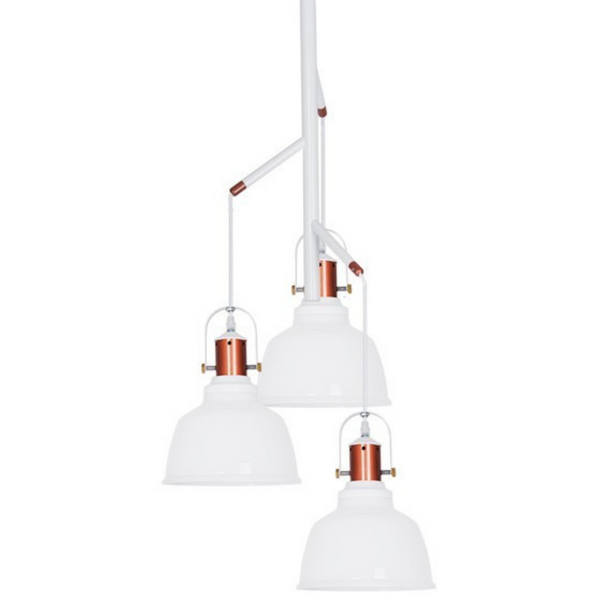 Loftowa lampa wisząca Darling AZ2146 Azzardo potrójna do kuchni biała