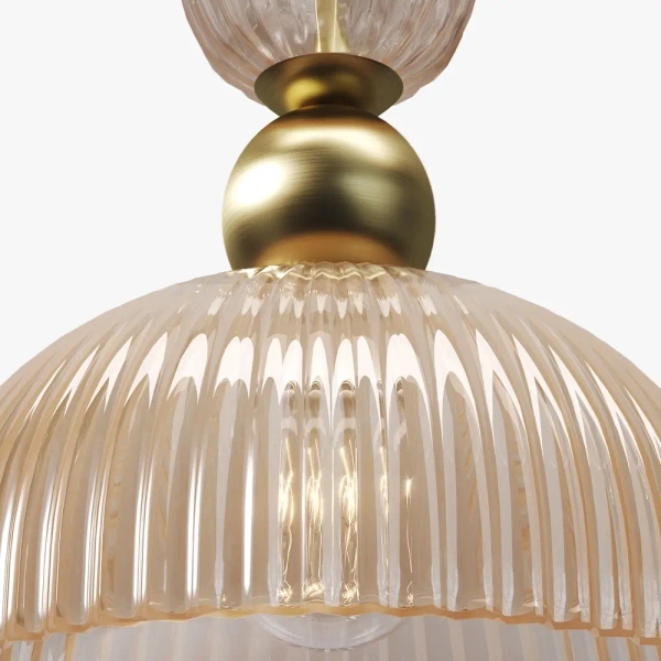 Kopułowa lampa zwisająca Antic MOD302PL-01CG1 do salonu mosiądz