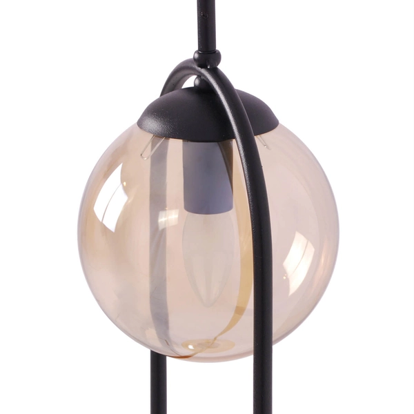 Kulista wisząca lampa Venta K-5121 Kaja kule balls bursztynowe czarne
