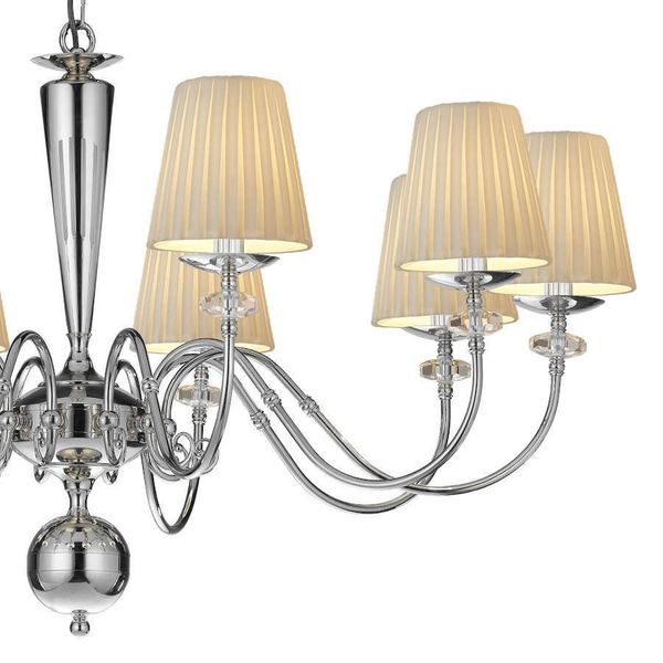 Salonowy żyrandol LILOSA 256 AMPLEX abażurowy chrom