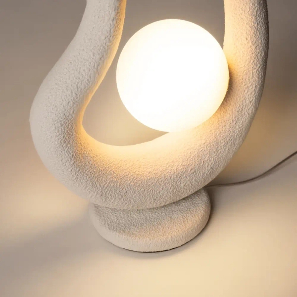 Nocna lampa do sypialni Opus MOD380TL-01W kula biała