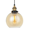 Wisząca LAMPA skandynawska CARDENA MDM-4330/1 GD+AMB Italux loftowa OPRAWA szklany ZWIS kula ball bursztynowy