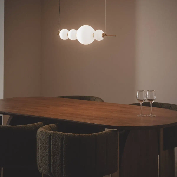 Molekułowa wisząca lampa Cavolo ABR-LWLCAV-10W LED 10W kule balls złote białe