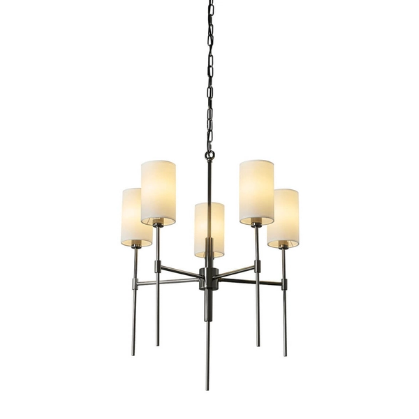 Wisząca lampa abażurowa DARLING ST-9501-5 BLACK czarny biały