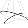 LAMPA wisząca ORION ML508 Milagro OPRAWA futurystyczna LED 53W 3000K circles rings czarna