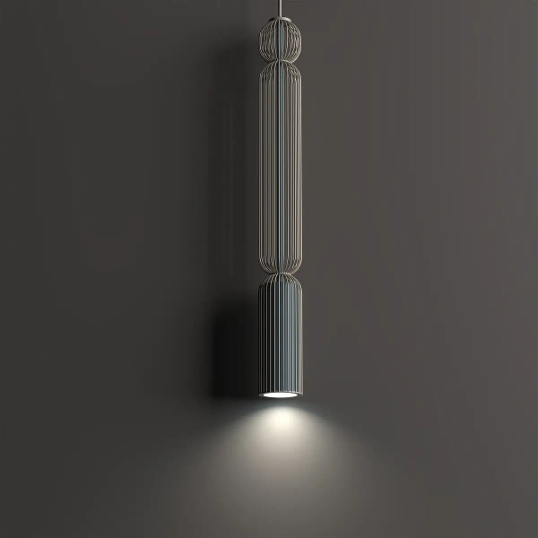 Podłużna lampa wisząca CAMELEON SINGLES 12194 jedwabisty grafit