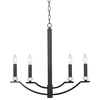 Antyczna LAMPA wisząca HIMS 310507 Polux metalowy ZWIS świecznikowy do salonu loft czarny
