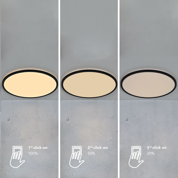 Okrągła lampa sufitowa OJA 50066103 LED 28W 2700K czarny