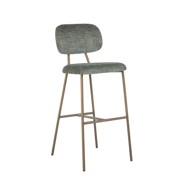 Krzesło barowe Xenia S4523 THYME FUSION Richmond Interiors materiał mosiądz zielony
