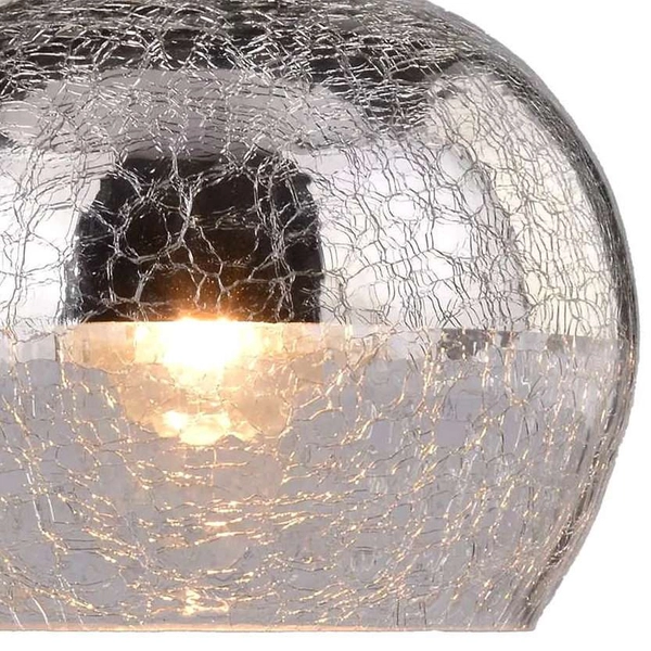 Lampa ścienna CROMINA 21-22240 szklana kula ball chrom przezroczysta