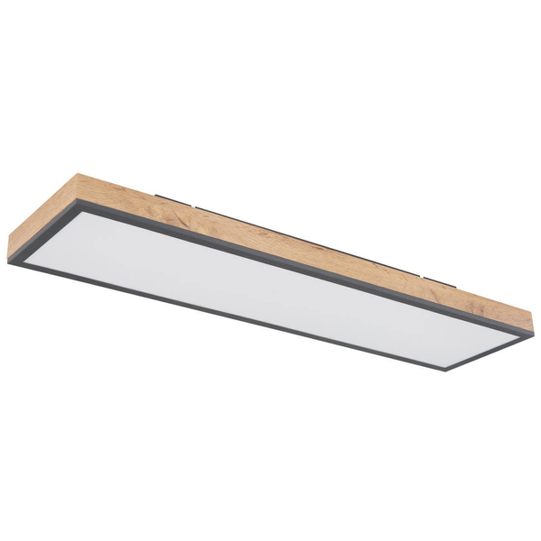 Nowoczesna LAMPA sufitowa DORO 416080WD4 Globo salonowa LED 24W 3000K prostokątny drewno