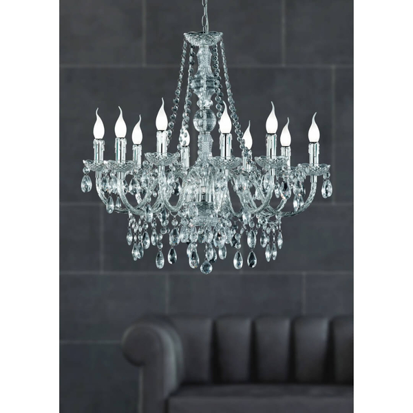 Wisząca lampa świecznikowa Luster R1170-00 RL Light cystals transparentna