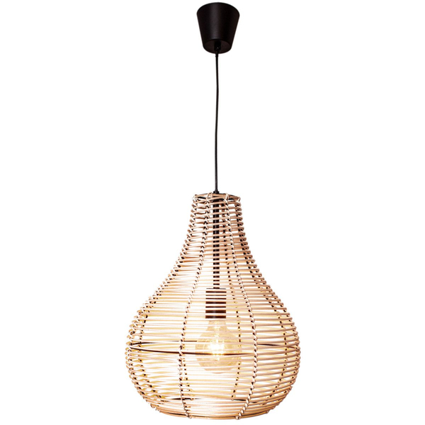 Kulista lampa wisząca Granada rattanowy zwis boho nad stół