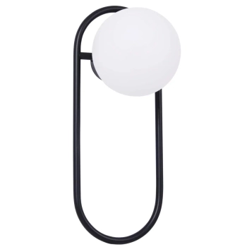 Lampa ścienna Finestra K-4964 szklana kula biała czarna