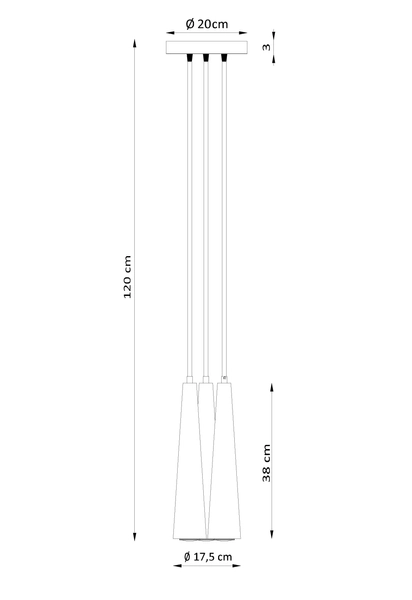 Ekologiczna lampa wisząca Sula SL.1101 Sollux kaskada nad stół drewniana