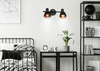 Regulowana LAMPA ścienna NERIA 92-81780 Candellux metalowa OPRAWA kinkiet reflektorki loftowe czarne miedziane